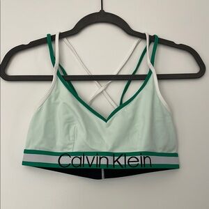 Calvin Klein Green and White Bralette